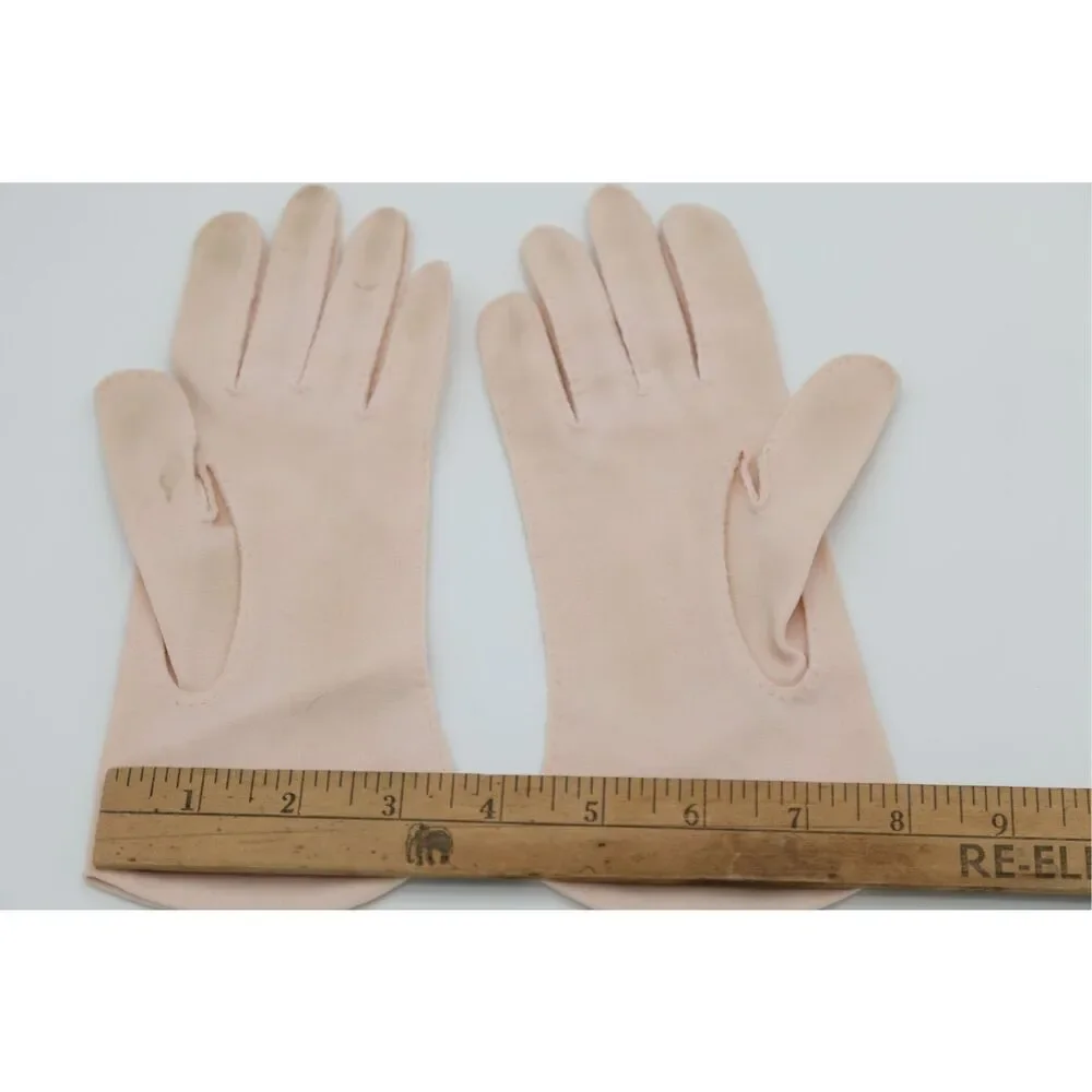 1950s‎ Vintage Blush Pink Dress Gloves Size 6 1/2 Wear Right Gloves